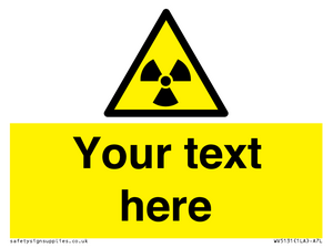 Custom Radioactive Material Sign